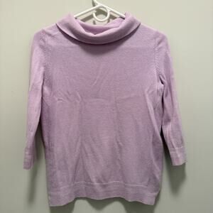 Pure Collection Womens 100% Cashmere Sweater 4 Pink Cowl High Neck Capsule Soft